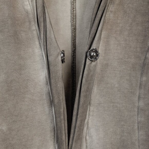 Rundholz Distressed Brown Grey Ombre Rounded Hem Cardigan, Size S - Picture 10 of 13